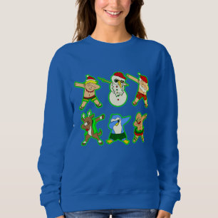 tropical santa claus vacation christmas sweatshirt