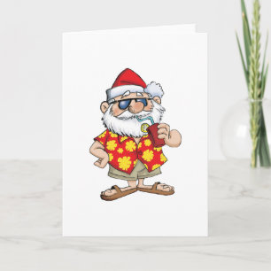 TROPICAL SANTA HOLIDAY CARD