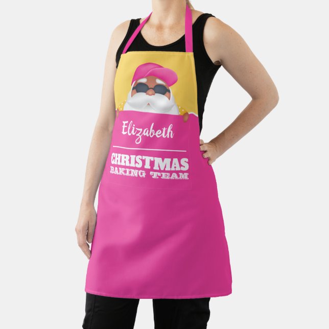 Tropical Santa Personalised Custom Apron (Insitu)