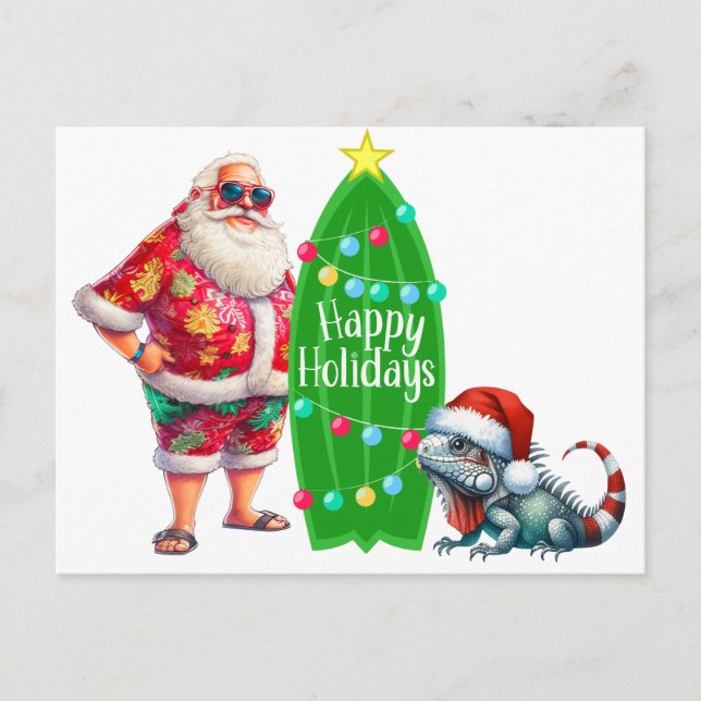 Tropical Santa  Postcard (Front)