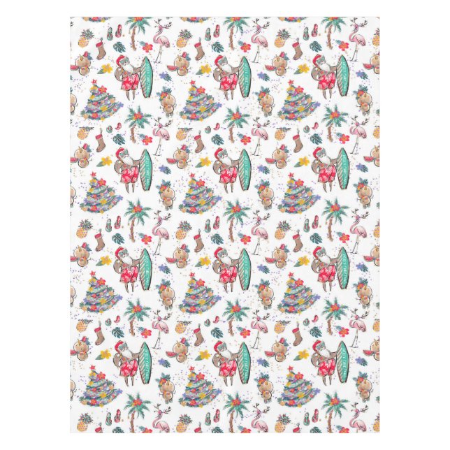 Tropical Santa  Tablecloth (Front)