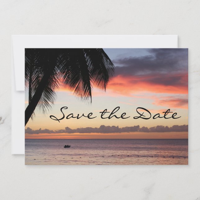 Tropical Save the Date Announcement (Front)