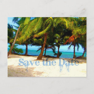Tropical Save the Date Announcement Postcard