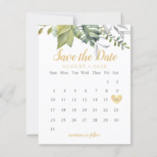 Tropical Save the Date Calendar Invite