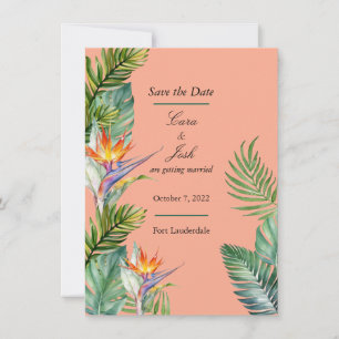 Tropical Save the Date Card