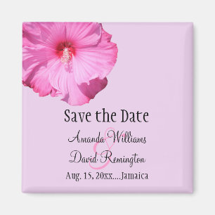 Tropical Save the Date (purple) Magnet