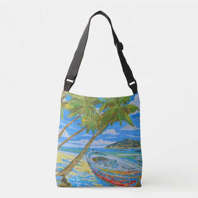 Tropical Scene crossbody bag (Front)