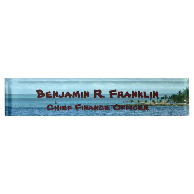 Tropical Scene Custom Nameplate (Front)