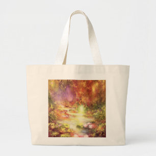 Tropical Scenery 1990 Large Tote Bag