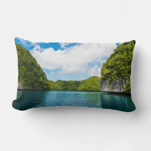 Tropical Scenic Of Rock Islands Lumbar Cushion