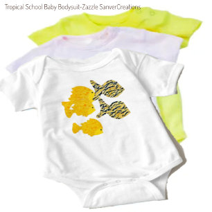 Tropical School Baby Bodysuit