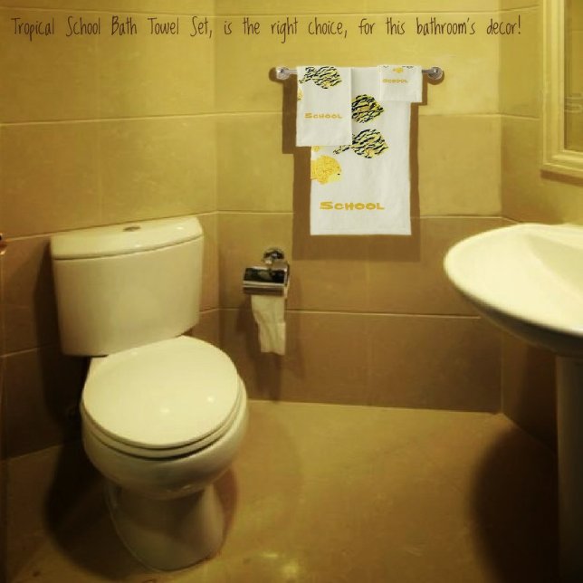 Tropical School Bath Towel Set (Creator Uploaded)