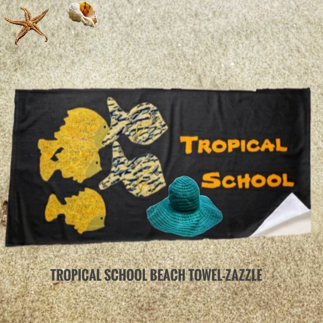 Tropical School   Beach Towel (Creator Uploaded)