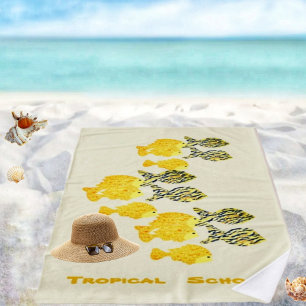 Tropical School Beach Towel