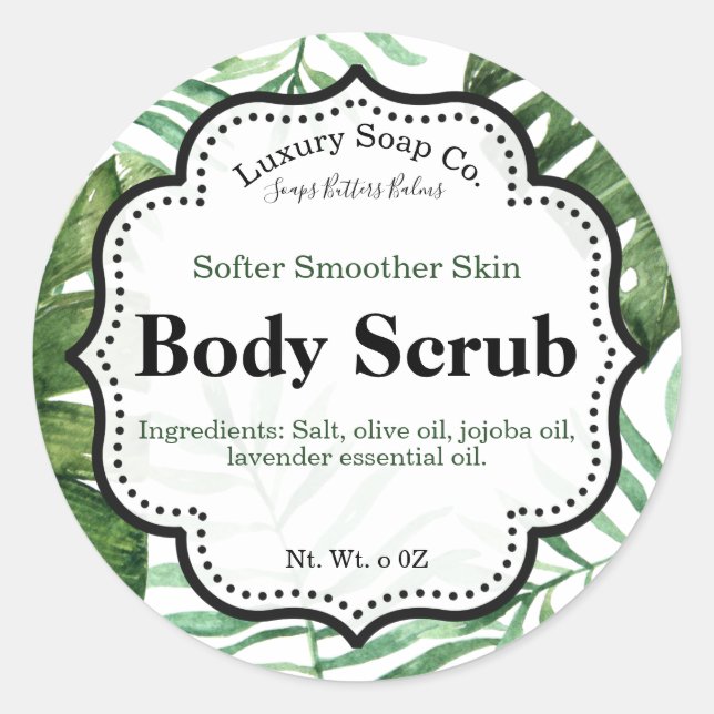 Tropical Scrub Label (Front)