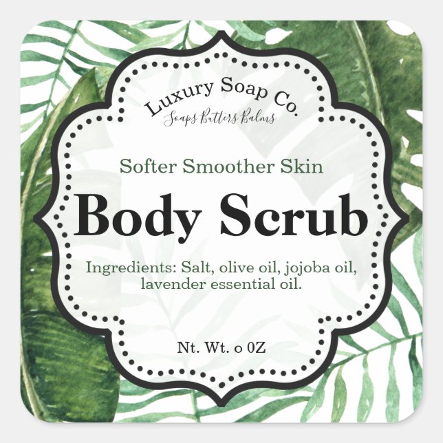 Tropical Scrub Label (Front)