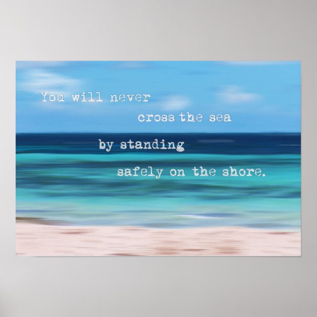 Tropical Sea Abstract Motivational Poster (Front)