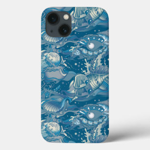 Tropical Sea Pattern iPhone 13 Case