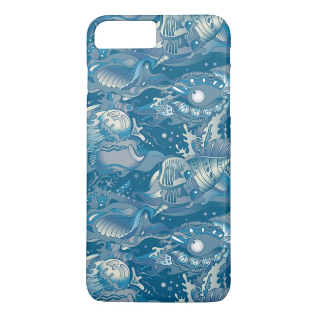 Tropical Sea Pattern Case-Mate iPhone Case (Back)