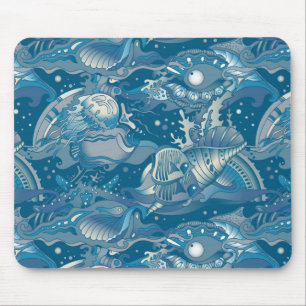 Tropical Sea Pattern Mouse Pad