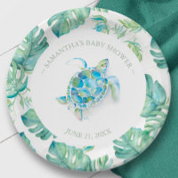 Tropical Sea Turtle Baby Shower Personalised