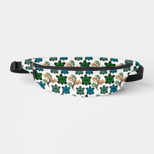 Tropical Sea Turtle Floral Pattern Coastal Ocean Bum Bags