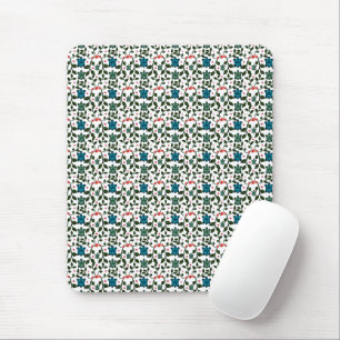 Tropical Sea Turtle Floral Pattern Coastal Ocean Mouse Pad