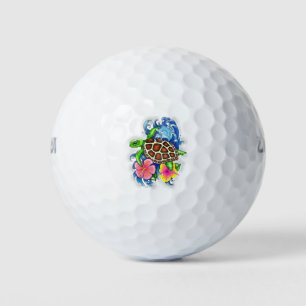 Tropical Sea Turtle Golf Balls