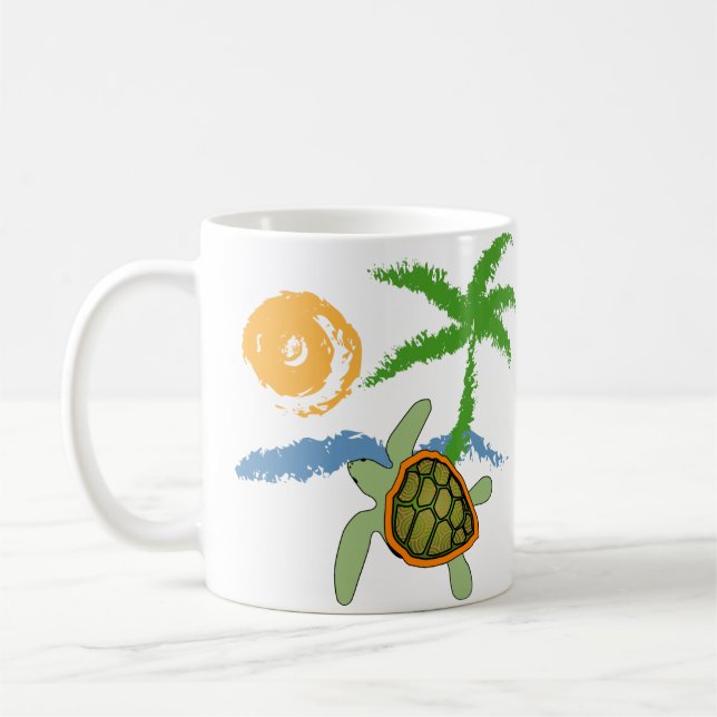Tropical Sea Turtle Mug (Left)