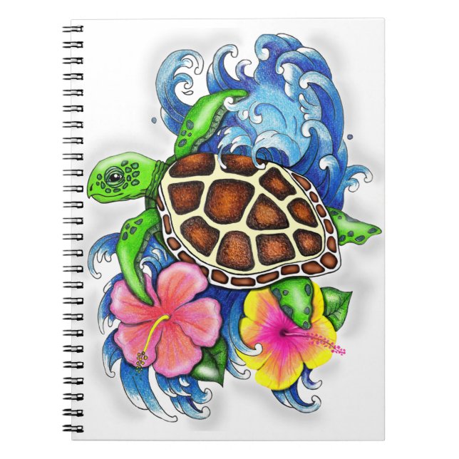 Tropical Sea Turtle Notebook (Front)