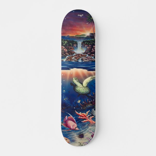 Tropical Sea Turtle Skateboard (Front)