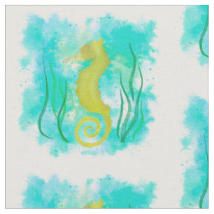 Tropical Seahorse Fabric
