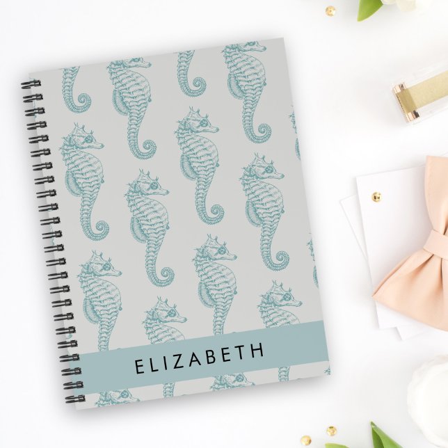 Tropical Seahorses, Seahorse Pattern, Your Name Planner (Creator Uploaded)