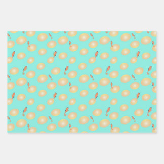 Tropical Seahorses wrapping paper