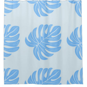 Tropical seamless ethnic pattern with exotic leave shower curtain