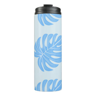 Tropical seamless ethnic pattern with exotic leave thermal tumbler