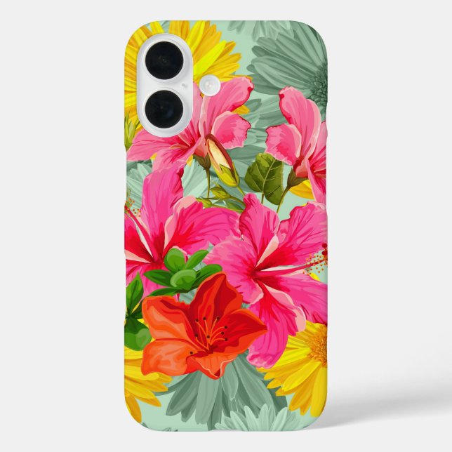 Tropical Seamless Hibiscus Case-Mate iPhone Case (Back)
