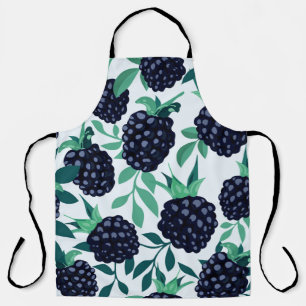 Tropical seamless pattern with blackberry apron