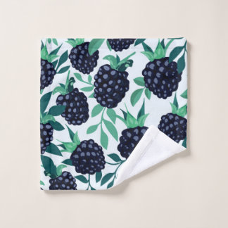 Tropical seamless pattern with blackberry wash cloth
