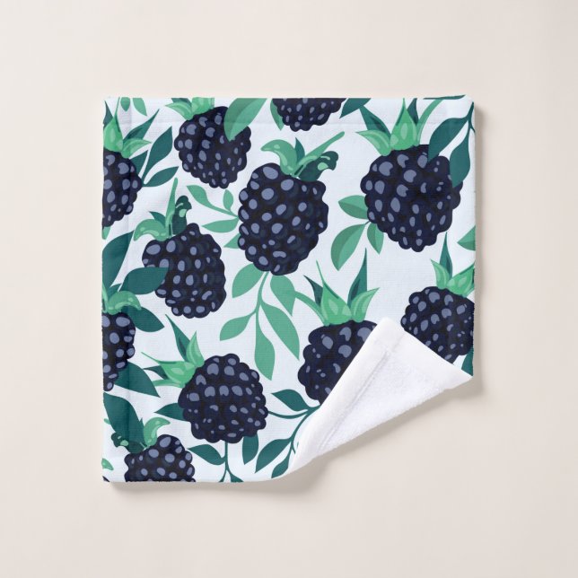 Tropical seamless pattern with blackberry wash cloth (Wash Cloth)