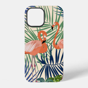 Tropical seamless pattern with flamingo. Botany de iPhone 12 Case
