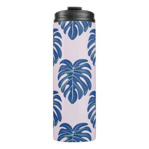 Tropical seamless pattern with leaves. Beautiful t Thermal Tumbler