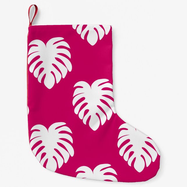 Tropical seamless pattern with monstera. art,backg small christmas stocking (Front)