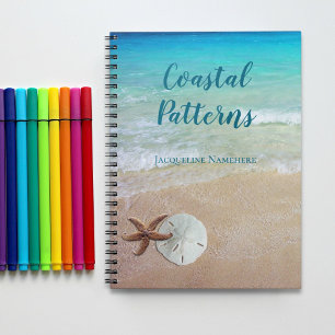 Tropical Seas Sand Dollar Starfish Custom Notebook