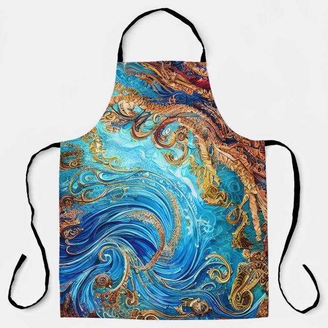 Tropical Seascape Beach Ocean Waves Apron (Front)