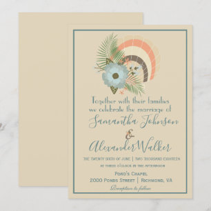 Tropical Seashell Classy Invitation