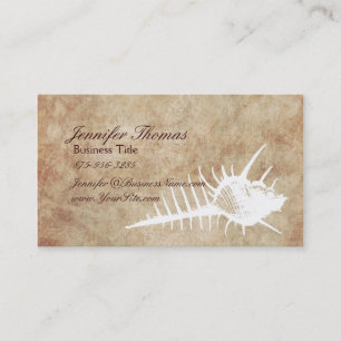 Tropical Seashelll Travel Agent Business Card