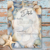Tropical Seashells Scene Modern Wedding Details