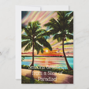 Tropical Seasonal Letter Holiday Card