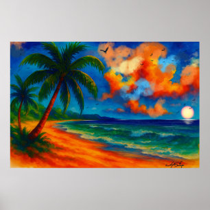 Tropical Serenity Landscape Poster
